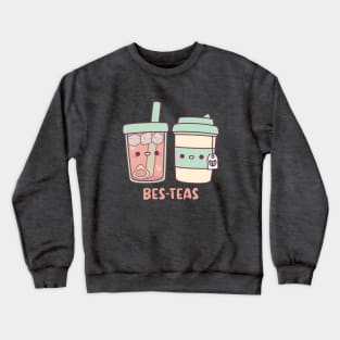 Cute Takeaway Ice and Hot Teas Bes Teas Besties Crewneck Sweatshirt